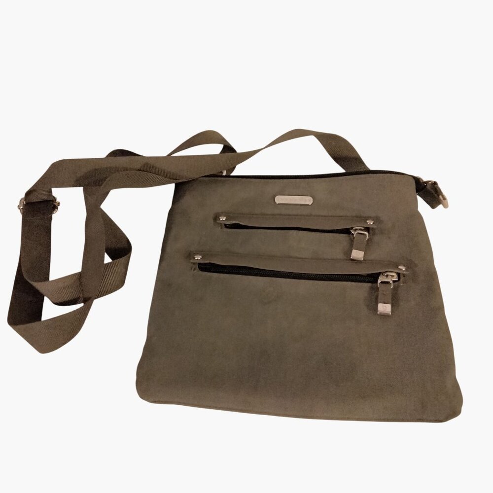 Baggallini Crossbody Bag Adjustable Strap  Multiple Zippered Pockets - Olive Gre